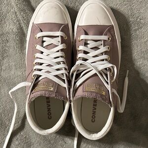 Converse Women's Mauve and White Sneakers